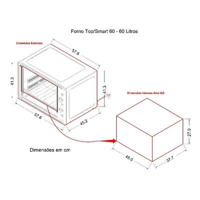 Forno Elétrico Nardelli Bancada Com espeto Giratório 220v 60 litros
