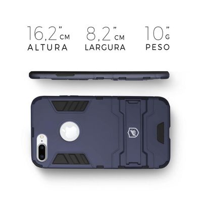 Kit Capa Armor e Película Vidro Dupla para Iphone 7 Plus - Gorila Shield