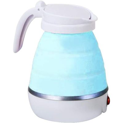 Mini chaleira elétrica portátil para viagem de inverno ao ar livre chaleira dobrável silicone 600Ml -110V