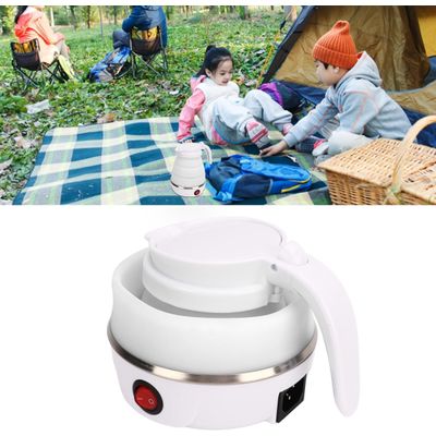 Mini chaleira elétrica portátil para viagem de inverno ao ar livre chaleira dobrável silicone 600Ml -110V
