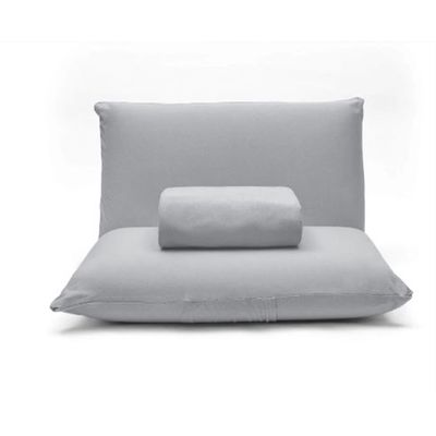 Jogo de Cama Buettner Casal Malha Basic Liso 3 Peças Prata
