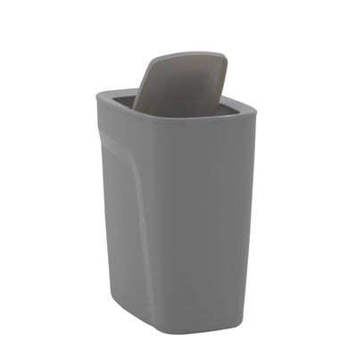 Lixeira Tramontina Compact em Polipropileno Cinza com Tampa Basculante 8,5 L
