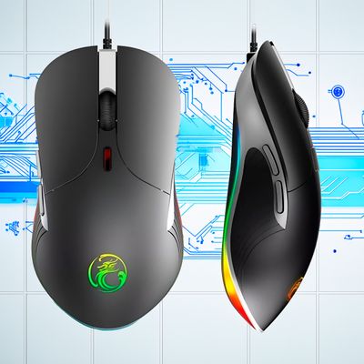 Mouse Óptico Gamer Retro Iluminado Com Fio Usb RGB
