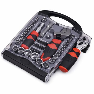 onjunto de Ferramentas 45 Peças – Kit Completo, Resistente e Compacto