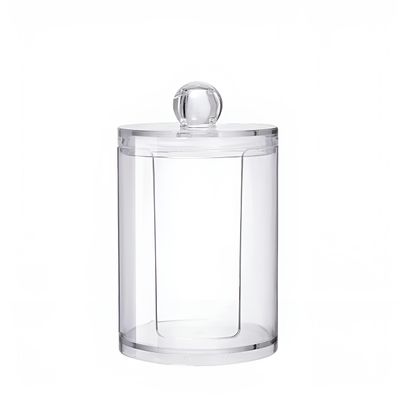 Porta Algodão Cotonete Transparente Acrílico