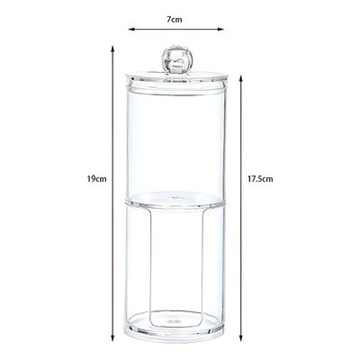 Porta Algodão Cotonete Transparente Acrílico