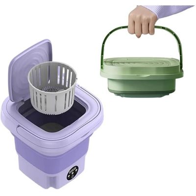 Mini Maquina De Lavar Roupas Dobrável 6,5 Litros Verde