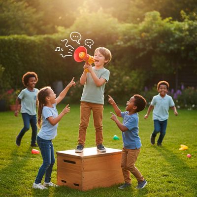 Megafone Infantil Som Gravação Brinquedo Criança Voz