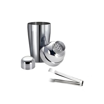 Kit Conjunto Bar 3 Peças Coqueteleira Balde Inox
