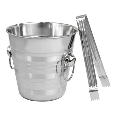 Kit Conjunto Bar 3 Peças Coqueteleira Balde Inox