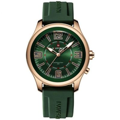 Relógio De Quartzo Masculino Mostrador Simples Casual 30m à Prova D'água Verde Dourado