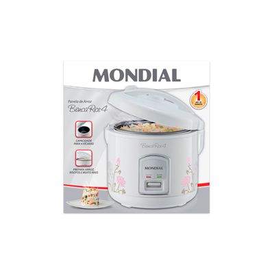 Panela Elétrica de Arroz Mondial Bianca Rice NPE-05-5X Branca 5 Xícaras - 127V