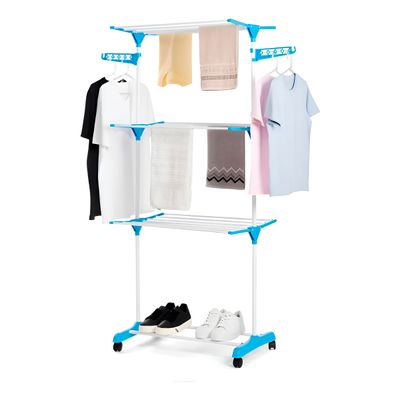 Varal de Roupa Dobrável 3 Andares Portátil