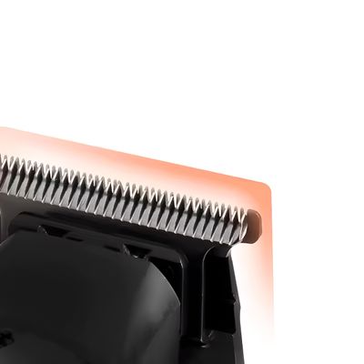 Maquina de Cortar Cabelo Kemei 1741 Degrade Acabamento Laranja