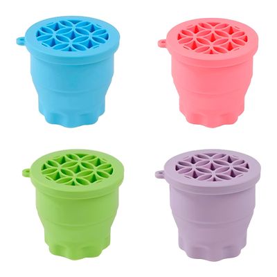 Limpador Organizador Pincéis Silicone Modelo:Rosa