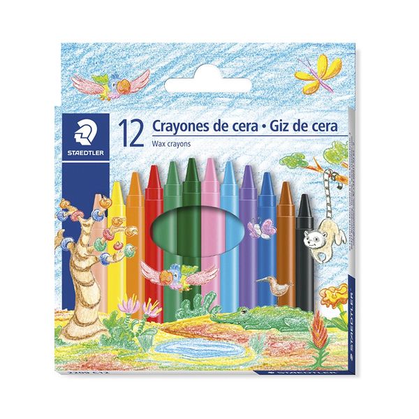Giz de Cera Staedtler Redondo com 12 Cores Vibrantes 60g Giz de Cera Staedtler Redondo com 12 Cores Vibrantes 60g