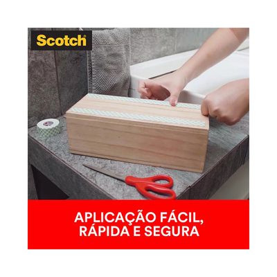 Fita Adesiva Dupla Face Scotch 3M com Espuma Banheiro 24mmx1m