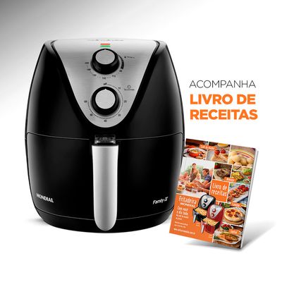 Fritadeira Elétrica Air Fryer Mondial Family AF-30 3,5L Preta - 127V