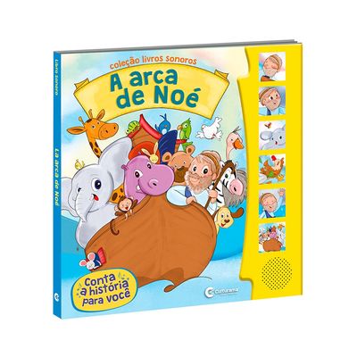 Livro Infantil Culturama Cartonado Leitura Sonora História Bíblica A Arca de Noé
