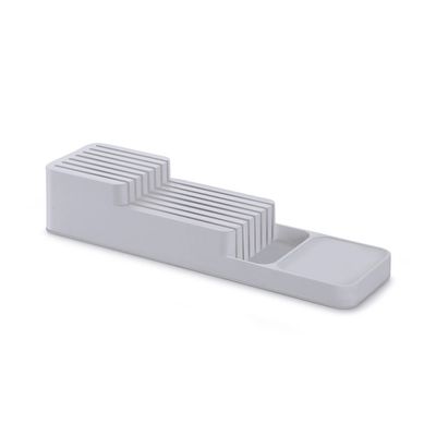 Porta Facas Organizador de Gavetas Arth Branco em Plástico 38,3x11x7,2cm