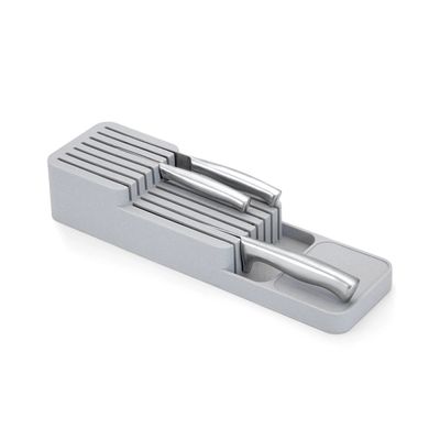 Porta Facas Organizador de Gavetas Arth Branco em Plástico 38,3x11x7,2cm
