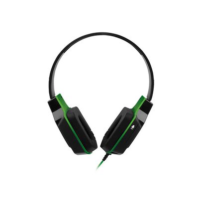 Headset Gamer Multilaser Conexão P2 Cabo de Nylon Preto e Verde Color Modelo PH146