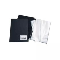 Pasta Catálogo Dac A4 Capa Preta Visor com 04 Colchetes, 10 Envelopes Plásticos Transparentes Finos