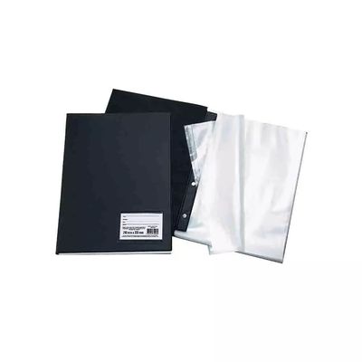 Pasta Catálogo Dac A4 Capa Preta Visor com 04 Colchetes, 10 Envelopes Plásticos Transparentes Finos