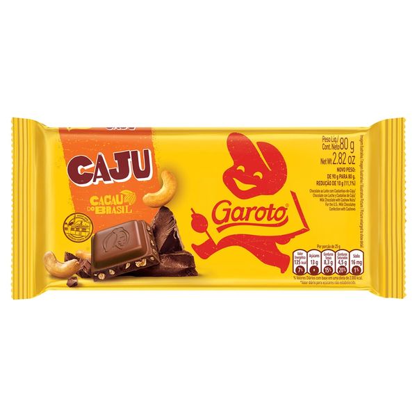 Chocolate Garoto Castanha Caju 80g Chocolate Garoto Castanha Caju 80g
