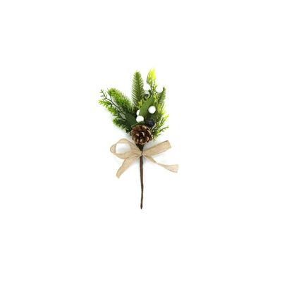 Enfeite de Natal Pick Pinha Rattan Le 21cm