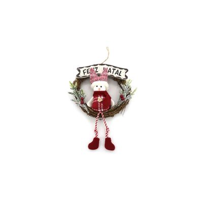 Enfeite de Natal Le Boneco Fofis com Aro 31x21cm