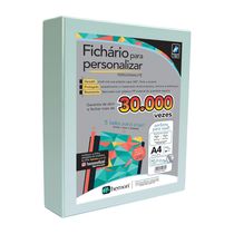 Pasta Fichário Chies com 4 Argolas e Visor Personalizável Branca