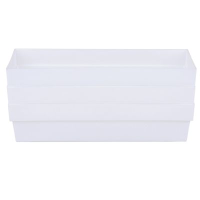 Kit Organizador de Gavetas Cazza Block Branco 3 Peças Tamanho G