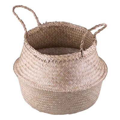 Cesto Decorativo Redondo com Alça Cazza Camboja 40x28cm