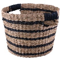 Cesto Decorativo Redondo Cazza Oasis 23x29cm Listrado
