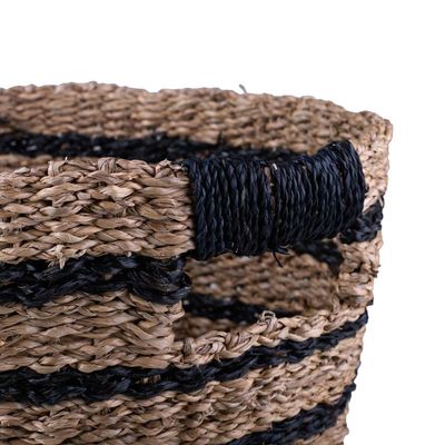 Cesto Decorativo Redondo Cazza Oasis 23x29cm Listrado