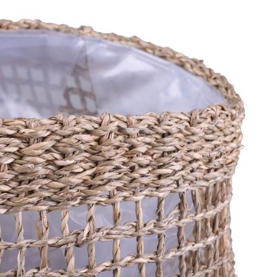 Cesto Decorativo Redondo Cazza Cabana 30x20x26cm