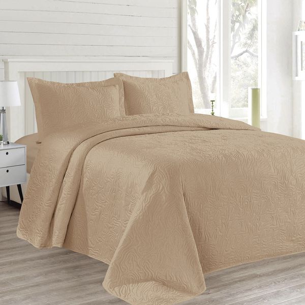 Kit Colcha Casal Boutis Mf Cazza Organic com 3 Peças Bege 210x230cm Kit Colcha Casal Boutis Mf Cazza Organic com 3 Peças Bege 210x230cm