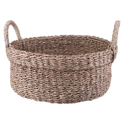 Cesto Decorativo Oval com Alça Cazza Galé 13x33cm