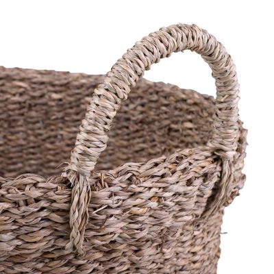 Cesto Decorativo Oval com Alça Cazza Galé 13x33cm