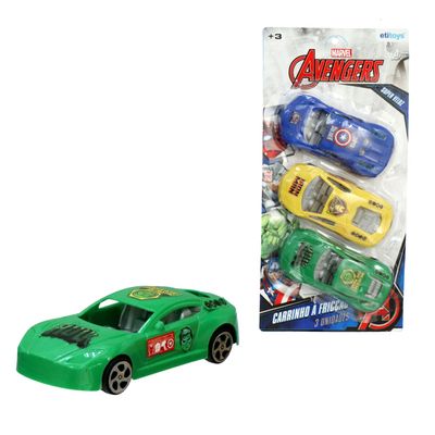 Carrinho a Fricção Avengers 3 Peças Etitoys
