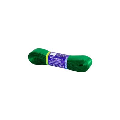 Fita de Cetim Nº03 15mm Peça com 10m Verde Bandeira
