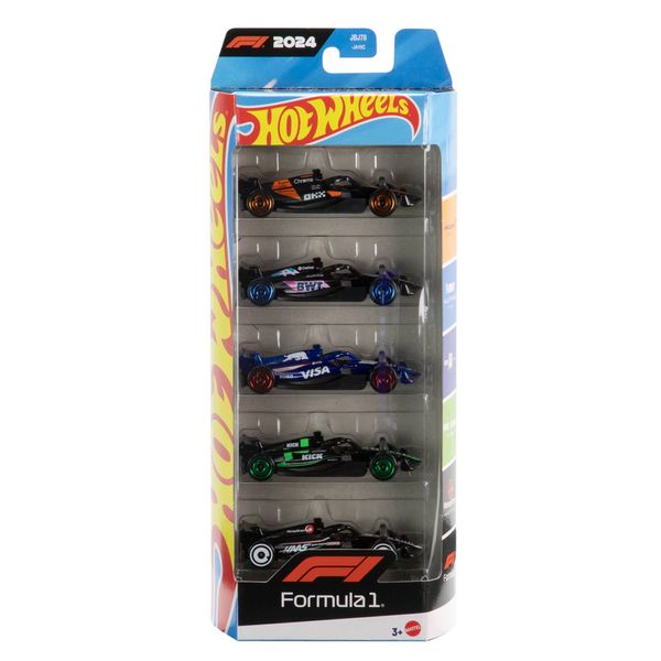 Carros Hot Wheels Fórmula 1 com 5 Unidades Carros Hot Wheels Fórmula 1 com 5 Unidades