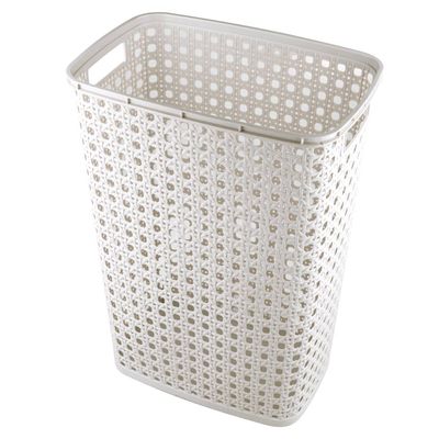 Cesto de Roupa Plasútil Alto Palha Bege 32L