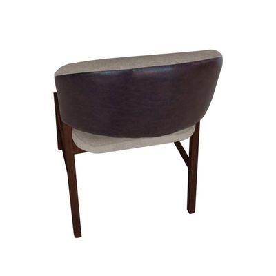 Kit 4 Cadeiras De Jantar Madeira Maciça Débora Em Facto Ocre Bege Linho Castanho