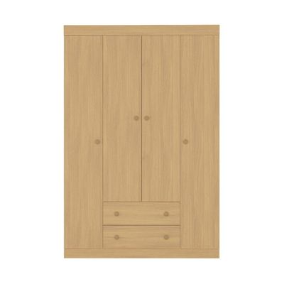 Guarda-roupa Infantil 122cm 4 Portas E 2 Gavetas Encanto Multimóveis Mp4448 Madeirado Madeirado