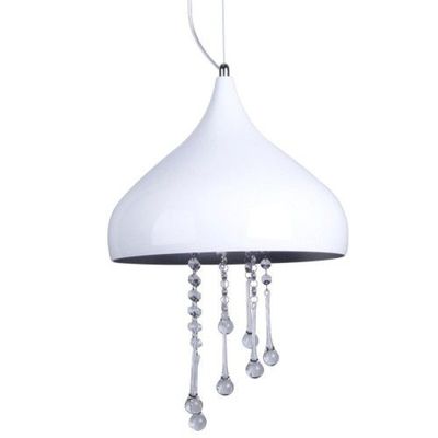 Pendente Treviso Modena Branco com Prata - MD70149A-1