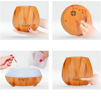 Difusor de Aromas Elétrico Ultrassônico 400ml com LED e Controle Remoto – Silencioso e Bivolt