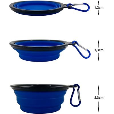 Comedouro Bebedouro Dobrável com Gancho Portátil Pet - Praticidade e Conforto em Todas as Aventuras | Cor:Amarelo