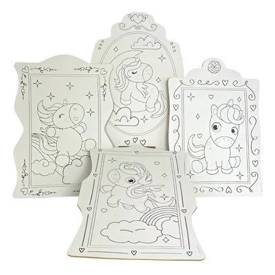 Brinquedo Kit de Pintura Infantil Cavalete Avental Tema:Unicórnio